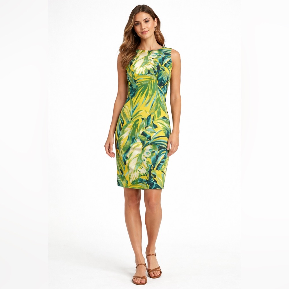 Connected apparel Tropical Print Dress